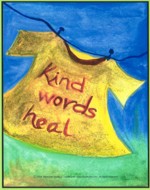 Kind words heal poster (11x14) - Heartful Art by Raphaella Vaisseau
