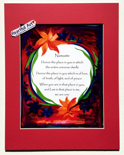 Namaste quote (11x14) - Heartful Art by Raphaella Vaisseau