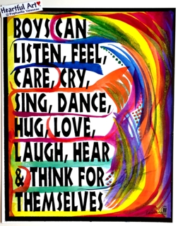 What boys can do poster (11x14) - Heartful Art by Raphaella Vaisseau