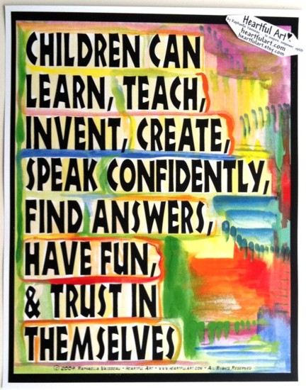 What children can do poster (11x14) - Heartful Art by Raphaella Vaisseau