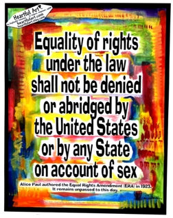 Equal Rights Amendment poster (11x14) - Heartful Art by Raphaella Vaisseau