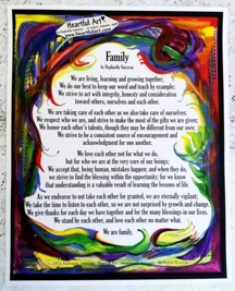 Family poster (11x14) - Heartful Art by Raphaella Vaisseau