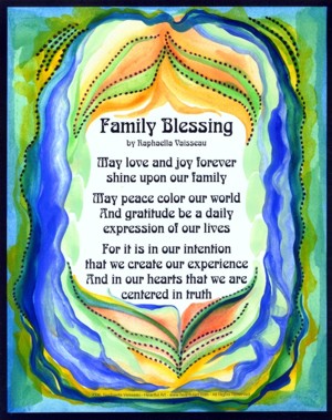 Family Blessing poster (11x14) - Heartful Art by Raphaella Vaisseau
