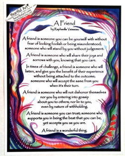 A friend original poetry poster (11x14) - Heartful Art by Raphaella Vaisseau