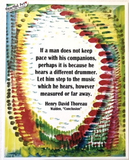If a man does not keep pace poster (lg) - Thoreau
