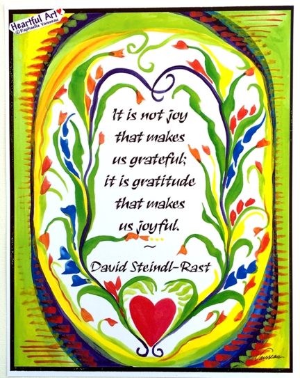 It is not joy David Steindl-Rast poster (11x14) - Heartful Art by Raphaella Vaisseau