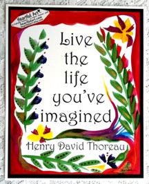 Live the life you've imagined Henry David Thoreau poster (11x14)- Heartful Art by Raphaella Vaisseau