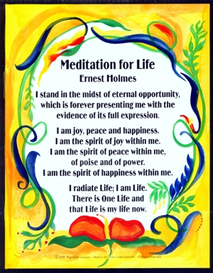 Meditation for Life poster (lg) - Ernest Holmes