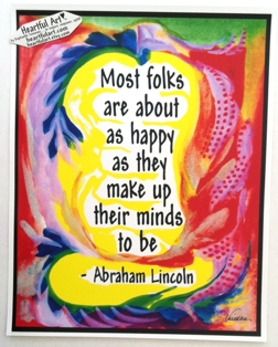 Most folks Abraham Lincoln poster (11x14) - Heartful Art by Raphaella Vaisseau