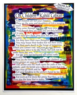 On Children Kahlil Gibran poster (11x14) - Heartful Art by Raphaella Vaisseau