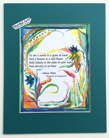To see a world in a grain of sand William Blake quote (11x14) - Heartful Art by Raphaella Vaisseau