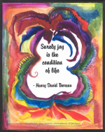 Surely joy Henry David Thoreau poster (11x14) - Heartful Art by Raphaella Vaisseau