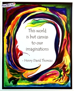 This world is but canvas Henry David Thoreau poster (11x14) - Heartful Art by Raphaella Vaisseau