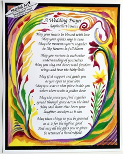 Wedding Prayer original poem poster (11x14) - Heartful Art by Raphaella Vaisseau