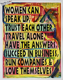 What women can do poster (11x14) - Heartful Art by Raphaella Vaisseau