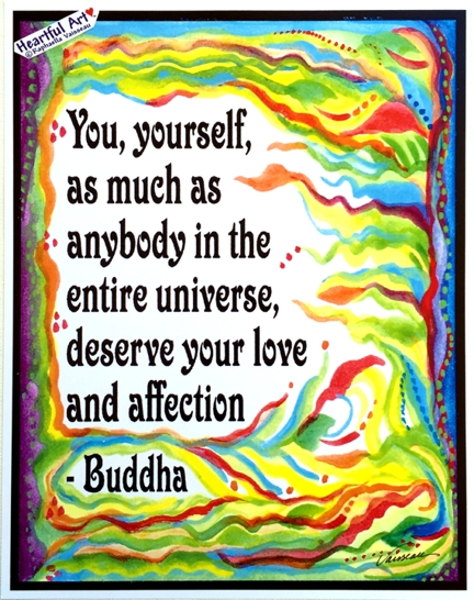 You yourself Buddha poster (11x14) - Heartfulart by Raphaella Vaisseau