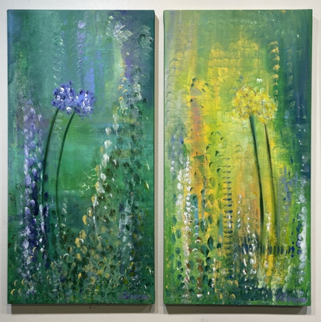 Allium I and Allium II (12x24 each) - Heartful Art by Raphaella Vaisseau