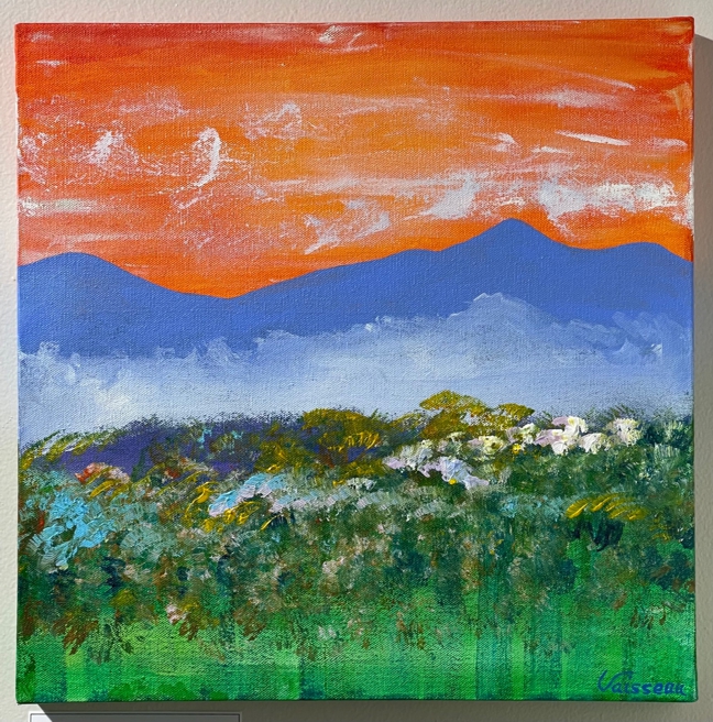 Smoky Mountain Fog (16 X 16) - Heartful Art by Raphaella Vaisseau