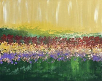Crimson and Lavender (16x20) - Heartful Art by Raphaella Vaisseau