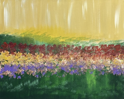 Crimson and Lavender (16x20) - Heartful Art by Raphaella Vaisseau