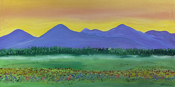 Blue Ridge Mountain Peace (18x36) - Heartful Art by Raphaella Vaisseau