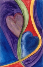 Two Hearts Entwined (print) - Heartful Art by Raphaella Vaisseau
