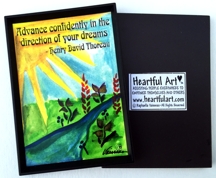 Advance confidently Henry David Thoreau magnet - Heartful Art by Raphaella Vaisseau
