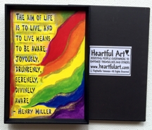 Aim of life Henry Miller magnet - Heartful Art by Raphaella Vaisseau