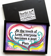 At the touch of love Plato magnet - Heartful Art by Raphaella Vaisseau