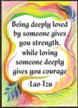 Being deeply loved Lao-Tzu magnet - Heartful Art by Raphaella Vaisseau