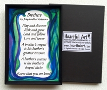 Brothers original poem magnet - Heartful Art by Raphaella Vaisseau