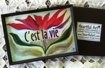 C'est la vie Francais magnet - Heartful Art by Raphaella Vaisseau
