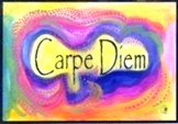 Carpe diem Latin magnet - Heartful Art by Raphaella Vaisseau