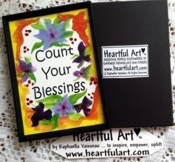 Count your blessings magnet - Heartful Art by Raphaella Vaisseau
