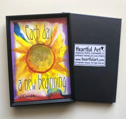 Each day a new beginning magnet - Heartful Art by Raphaella Vaisseau