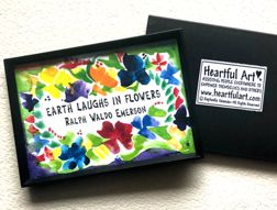 Earth laughs in flowers Ralph Waldo Emerson magnet - Heartful Art by Raphaella Vaisseau