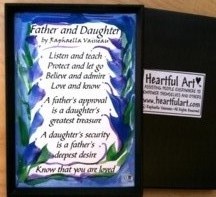 Father and Daughter magnet - Heartful Art by Raphaella Vaisseau