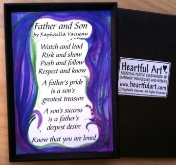 Father and Son magnet - Heartful Art by Raphaella Vaisseau