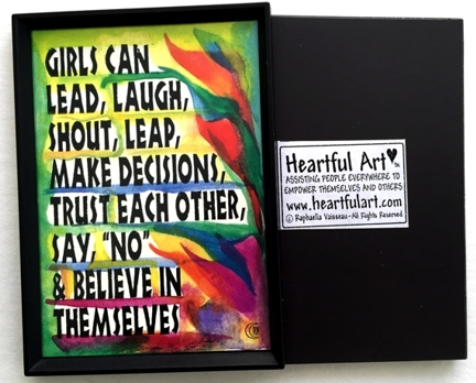 Girls can ... What girls can do magnet - Heartful Art by Raphaella Vaisseau