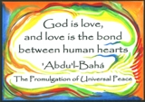 God is love 'Abdu'l-Bah� (Baha'i) magnet - Heartful Art by Raphaella Vaisseau
