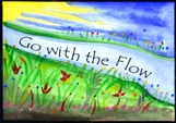 Go with the flow magnet - Heartful Art by Raphaella Vaisseau