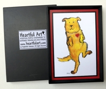 Happydog magnet - Heartful Art by Raphaella Vaisseau