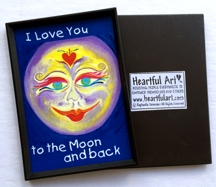 I love you to the moon and back magnet - Heartful Art by Raphaella Vaisseau