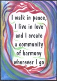I walk in peace Michele Whittington magnet - Heartful Art by Raphaella Vaisseau