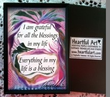 I am grateful for all the blessings magnet - Heartful Art by Raphaella Vaisseau