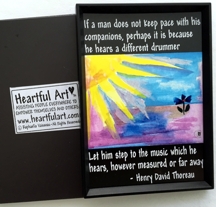 If a man does not keep pace Henry David Thoreau magnet - Heartful Art by Raphaella Vaisseau