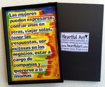 Las mujeres pueden expresarse ... What women can do Spanish magnet - Heartful Art by Raphaella Vaiss