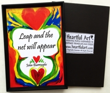 Leap and the net will appear John Burroughs magnet - Heartful Art by Raphaella Vaisseau