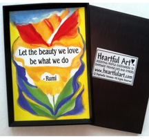 Let the beauty we love Rumi magnet - Heartful Art by Raphaella Vaisseau