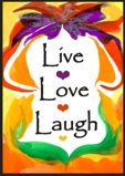 Live Love Laugh magnet - Heartful Art by Raphaella Vaisseau